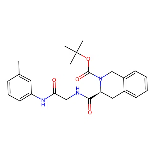 (S)-tert-butyl 3-((2-oxo-2-(m-tolylamino)ethyl)carbamoyl)-3,4-dihydroisoquinoline-2(1H)-carboxylate structure