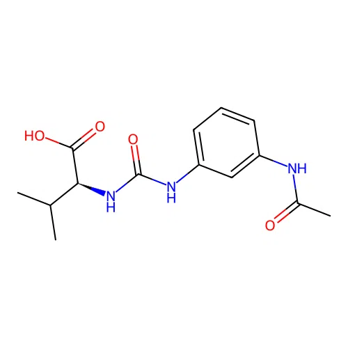 N-{[3-(acetylamino)phenyl]carbamoyl}-L-valine structure