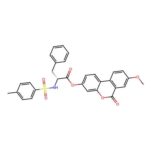 (8-methoxy-6-oxobenzo[c]chromen-3-yl) (2R)-2-[(4-methylphenyl)sulfonylamino]-3-phenylpropanoate structure