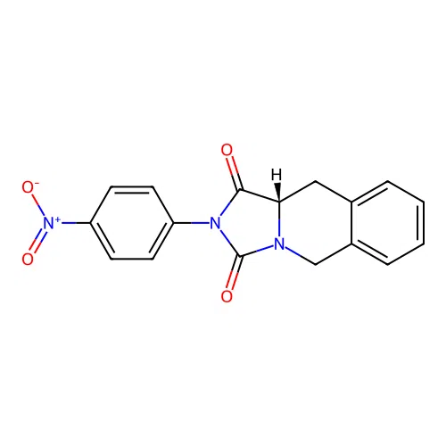(10aS)-2-(4-nitrophenyl)-10,10a-dihydro-5H-imidazo[1,5-b]isoquinoline-1,3-dione structure