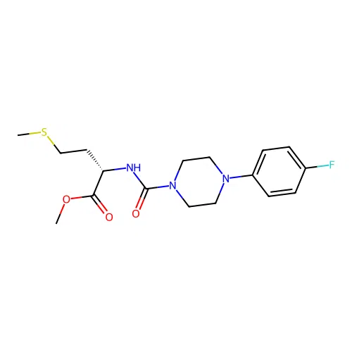 methyl N-{[4-(4-fluorophenyl)piperazin-1-yl]carbonyl}-L-methioninate structure