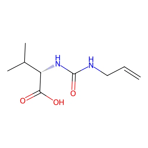 N-(prop-2-en-1-ylcarbamoyl)-L-valine structure