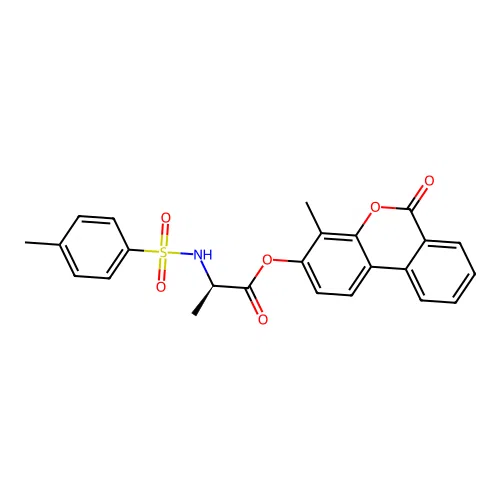(4-methyl-6-oxobenzo[c]chromen-3-yl) (2R)-2-[(4-methylphenyl)sulfonylamino]propanoate structure
