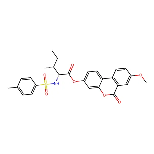 (8-methoxy-6-oxobenzo[c]chromen-3-yl) (2R,3R)-3-methyl-2-[(4-methylphenyl)sulfonylamino]pentanoate structure