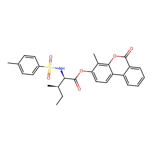 (4-methyl-6-oxobenzo[c]chromen-3-yl) (2R,3R)-3-methyl-2-[(4-methylphenyl)sulfonylamino]pentanoate structure