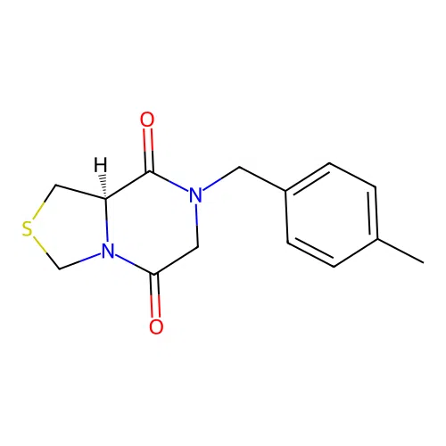 (8aR)-7-(4-methylbenzyl)tetrahydro[1,3]thiazolo[3,4-a]pyrazine-5,8-dione structure
