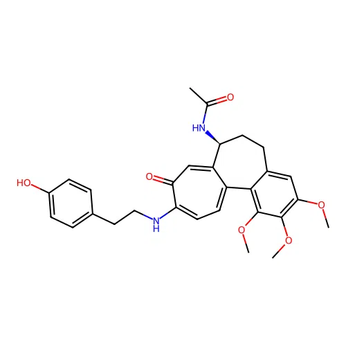 (S)-N-(10-((4-hydroxyphenethyl)amino)-1,2,3-trimethoxy-9-oxo-5,6,7,9-tetrahydrobenzo[a]heptalen-7-yl)acetamide structure