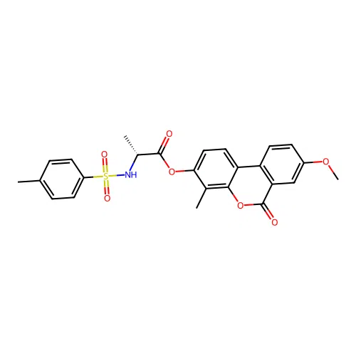 (8-methoxy-4-methyl-6-oxobenzo[c]chromen-3-yl) (2R)-2-[(4-methylphenyl)sulfonylamino]propanoate structure