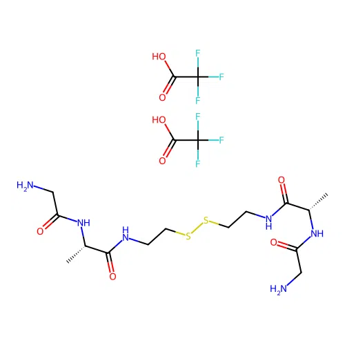 L-Alaninamide, glycyl-N-(2-mercaptoethyl)-, 2,2'-disulfide bis(trifluoroacetate) structure