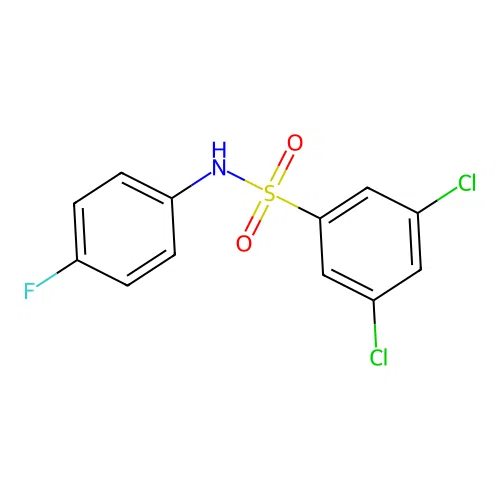 3,5-dichloro-N-(4-fluorophenyl)benzenesulfonamide structure