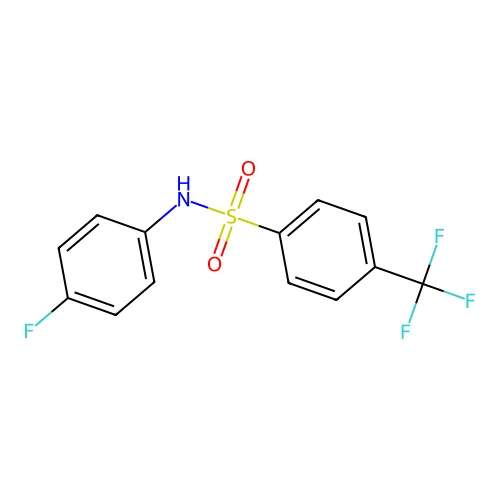 N-(4-fluorophenyl)-4-(trifluoromethyl)benzenesulfonamide structure