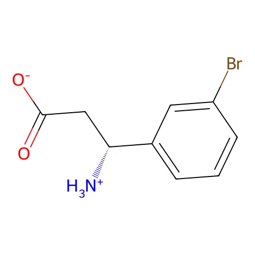 (3R)-3-azaniumyl-3-(3-bromophenyl)propanoate structure