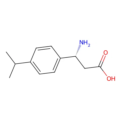 (3R)-3-Amino-3-[4-(methylethyl)phenyl]propanoic acid structure