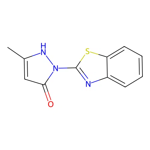 1-(1,3-benzothiazol-2-yl)-3-methyl-1H-pyrazol-5-ol structure