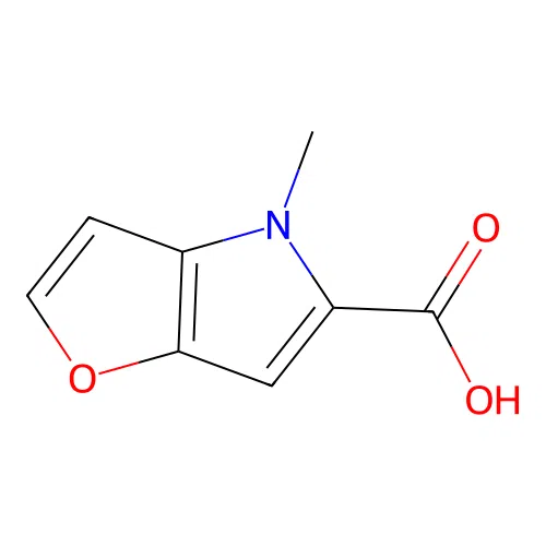 4-methyl-4H-furo[3,2-b]pyrrole-5-carboxylic acid structure