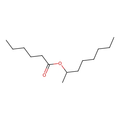 Hexanoic acid, 1-methylheptyl ester structure