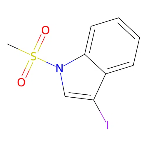 3-iodo-1-(methylsulfonyl)-1H-indole structure