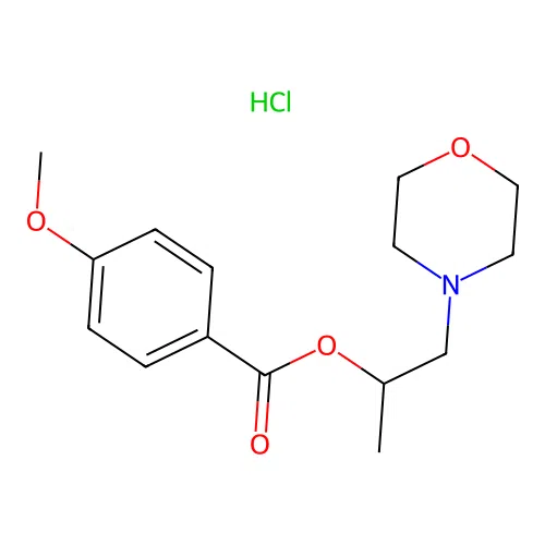 4-Methoxy-benzoic acid 1-methyl-2-morpholin-4-yl-ethyl ester structure