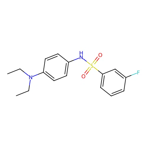 N-[4-(diethylamino)phenyl]-3-fluorobenzenesulfonamide structure