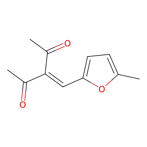 3-((5-Methyl-2-furyl)methylene)-2,4-pentanedione structure