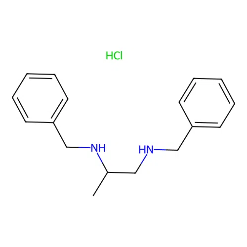 1-N,2-N-dibenzylpropane-1,2-diamine;hydrochloride structure