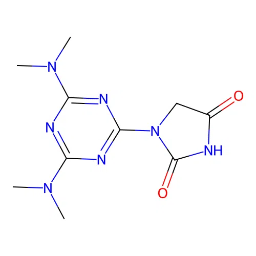 1-[4,6-Bis(dimethylamino)-1,3,5-triazin-2-yl]imidazolidine-2,4-dione structure