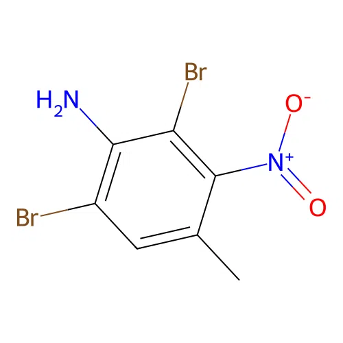2,6-Dibromo-4-methyl-3-nitrobenzenamine structure