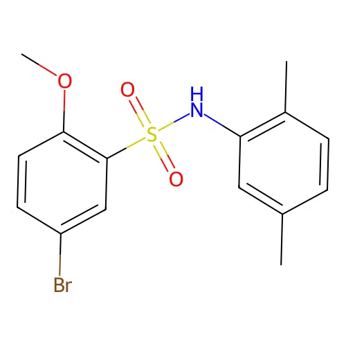 5-bromo-N-(2,5-dimethylphenyl)-2-methoxybenzenesulfonamide structure