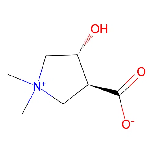 (3S,4R)-4-hydroxy-1,1-dimethylpyrrolidin-1-ium-3-carboxylate structure