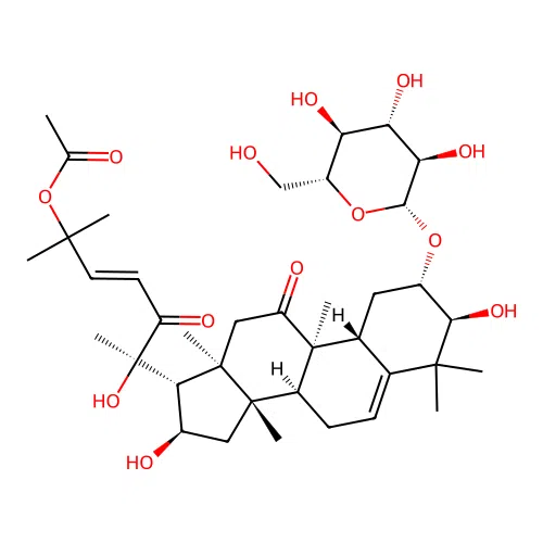 2-O-Glucopyranosylcucurbitacin F-25-acetate structure