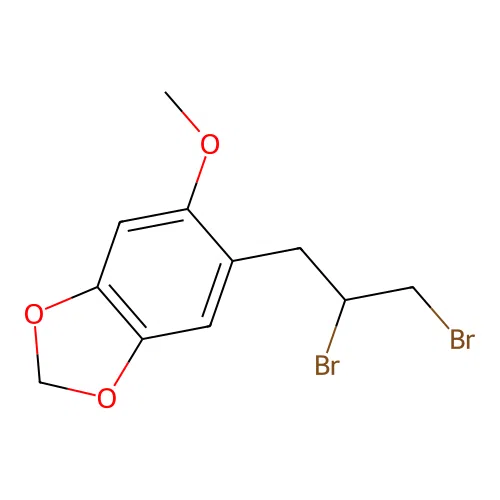 5-(2,3-Dibromopropyl)-6-methoxy-1,3-benzodioxole structure