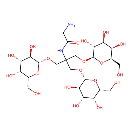Trisgalactosylglycine structure