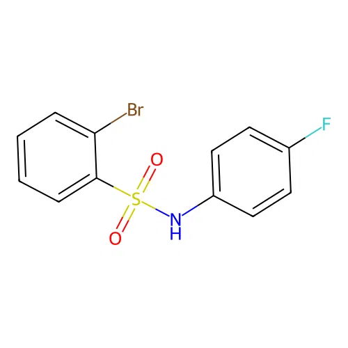 2-bromo-N-(4-fluorophenyl)benzenesulfonamide structure