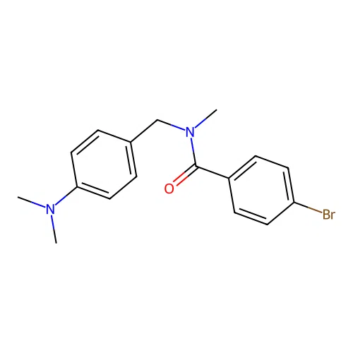 4-bromo-N-[[4-(dimethylamino)phenyl]methyl]-N-methylbenzamide structure