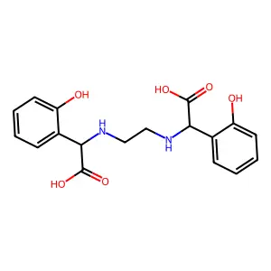 Ethylenediaminedi-o-hydroxyphenylacetic acid structure