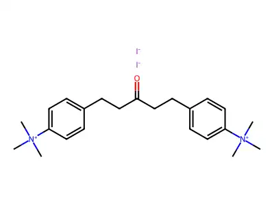 1,5-Bis(4-trimethylammoniumphenyl)pentan-3-one structure