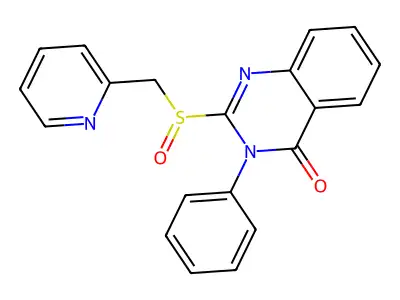 4(3H)-Quinazolinone, 3-phenyl-2-((2-pyridinylmethyl)sulfinyl)- structure