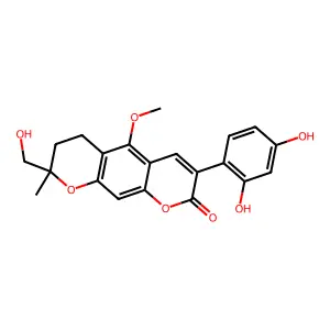 Licopyranocoumarin structure
