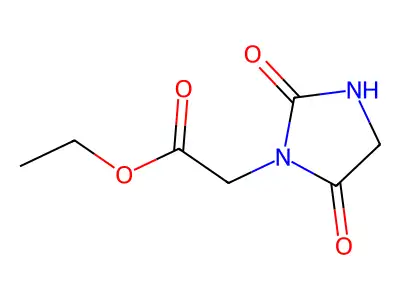 Ethyl 2-(2,5-dioxoimidazolidin-1-yl)acetate structure