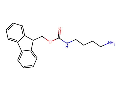 9H-fluoren-9-ylmethyl N-(4-aminobutyl)carbamate structure