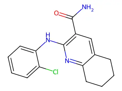 3-Quinolinecarboxamide, 5,6,7,8-tetrahydro-2-((2-chlorophenyl)amino)- structure
