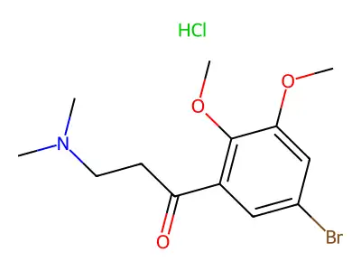 1-Propanone, 1-(5-bromo-2,3-dimethoxyphenyl)-3-(dimethylamino)-, hydrochloride structure