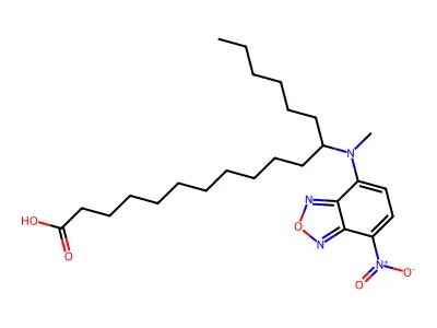 12-N-Methyl-7-nitrobenzo-2-oxa-1,3-diazolamino stearate structure