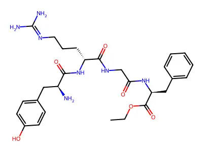 Tyrosyl-arginyl-glycyl-phenylalanine ethyl ester structure