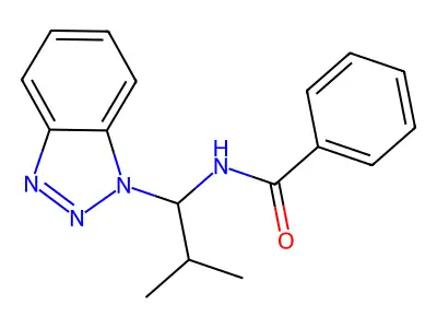 N-[1-(1H-1,2,3-Benzotriazol-1-yl)-2-methylpropyl]benzamide structure