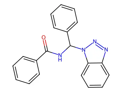 N-[benzotriazol-1-yl(phenyl)methyl]benzamide structure