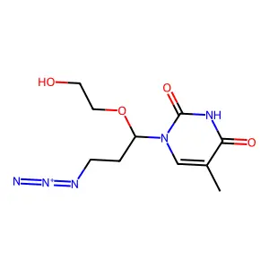 1-(1-(2-Hydroxyethoxy)-3-azidopropyl)thymine structure