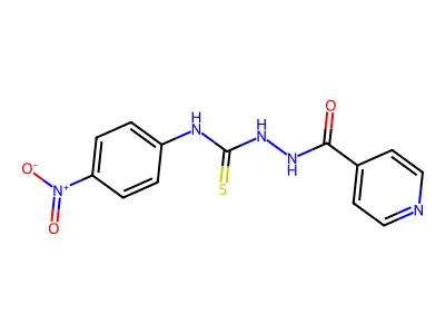 2-isonicotinoyl-N-(4-nitrophenyl)-1-hydrazinecarbothioamide structure