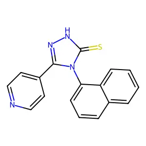 4-naphthalen-1-yl-3-pyridin-4-yl-1H-1,2,4-triazole-5-thione structure
