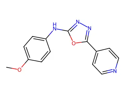 N-(4-Methoxyphenyl)-5-(pyridin-4-yl)-1,3,4-oxadiazol-2-amine structure